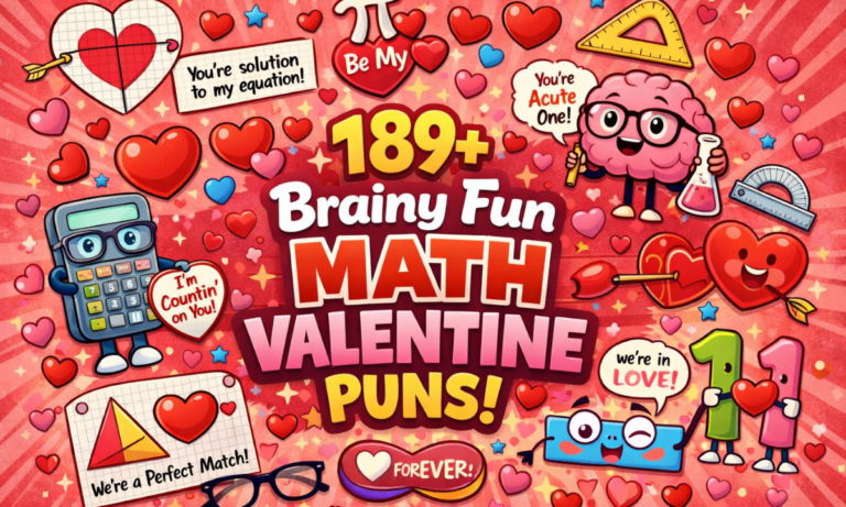 189+ Brainy Fun Math Valentine Puns