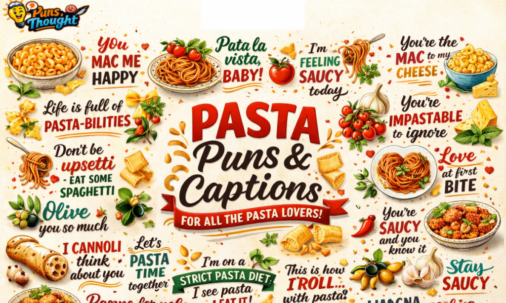 Pasta Puns Captions