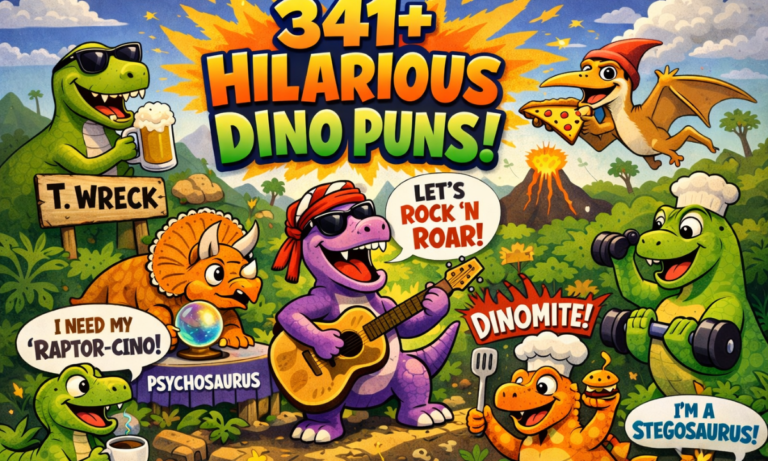 341+ Hilarious Dino Puns