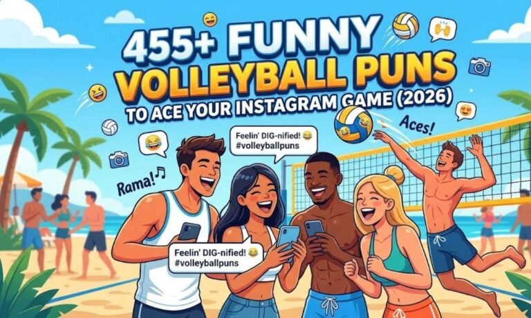 455+ Funny Volleyball Puns