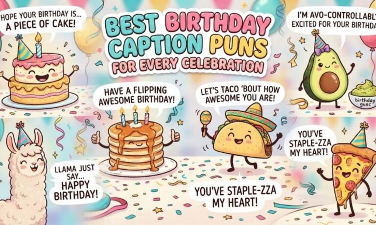 Birthday Caption Puns