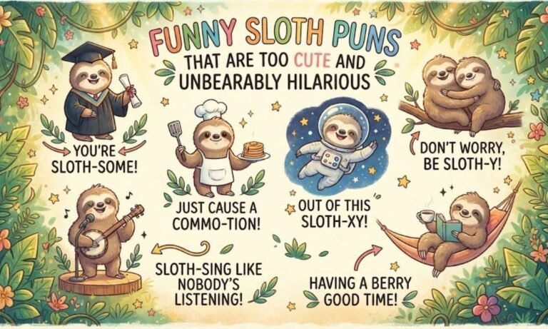 Funny Sloth Puns