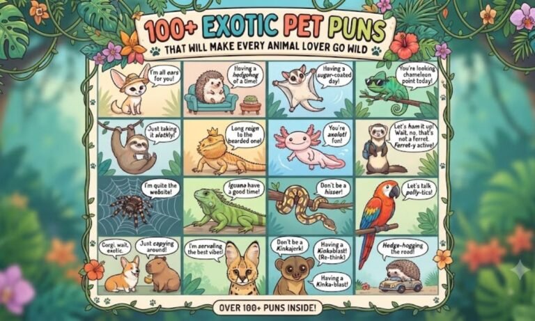 100+ Exotic Pet Puns