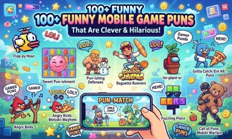 Funny Mobile Game Puns