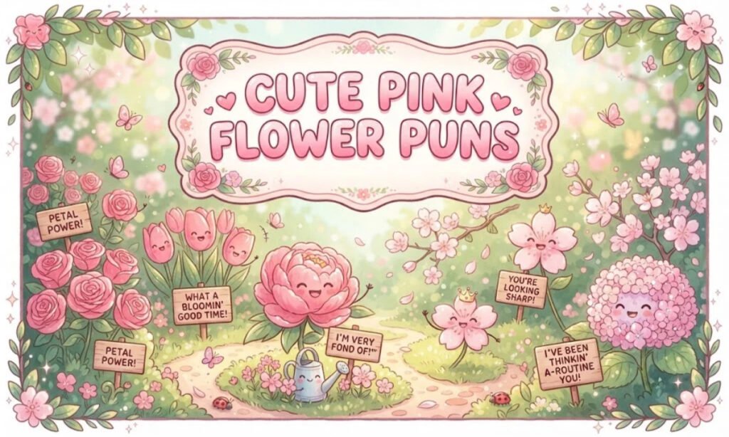  Funny Cute Pink Flower Puns