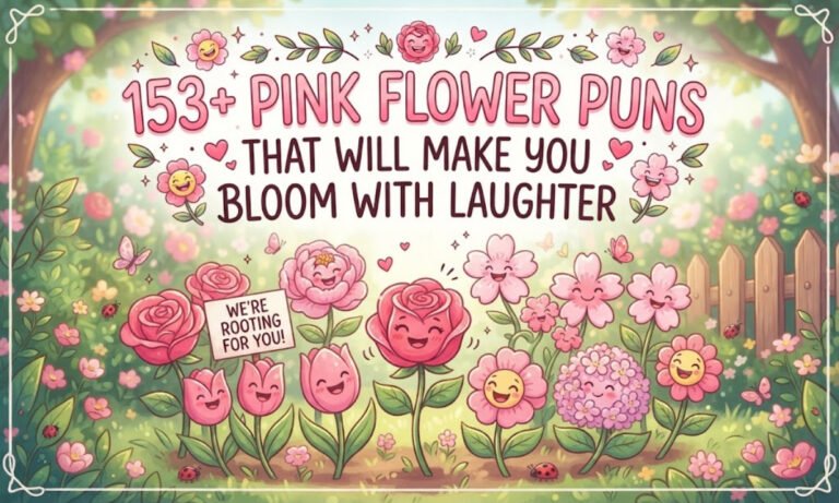 funny pink flower puns