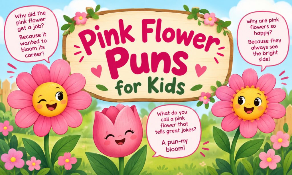 Pink Flower Puns for Kids